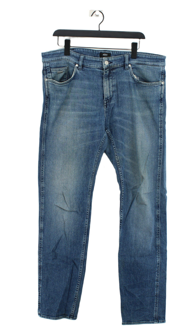 Hugo Boss Men's Jeans W 36 in; L 34 in Blue Cotton with Elastane