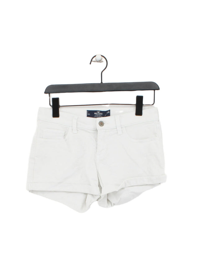 Hollister Women's Shorts W 28 in White Cotton with Lyocell Modal, Viscose