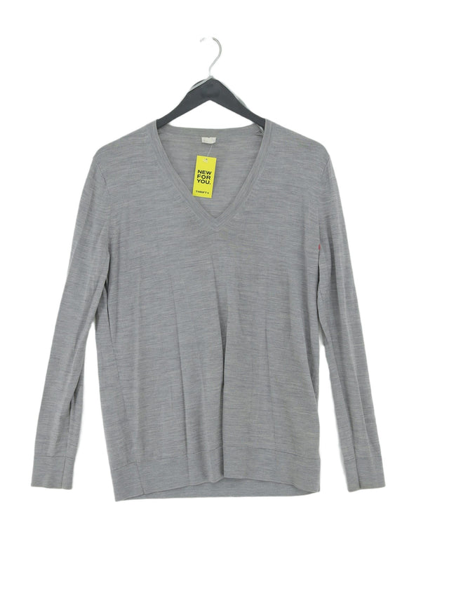 Arket Men's T-Shirt XS Grey 100% Wool