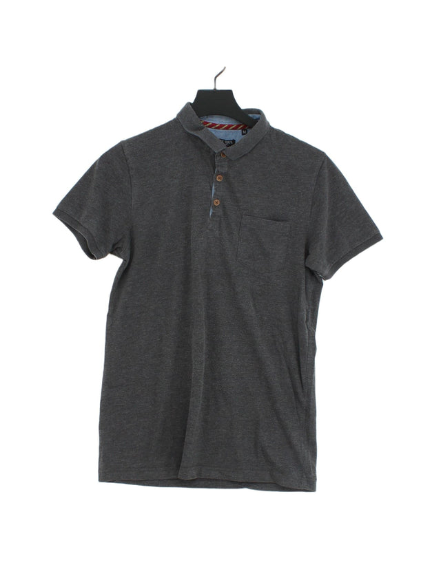 Brave Soul Men's Polo M Grey Cotton with Polyester