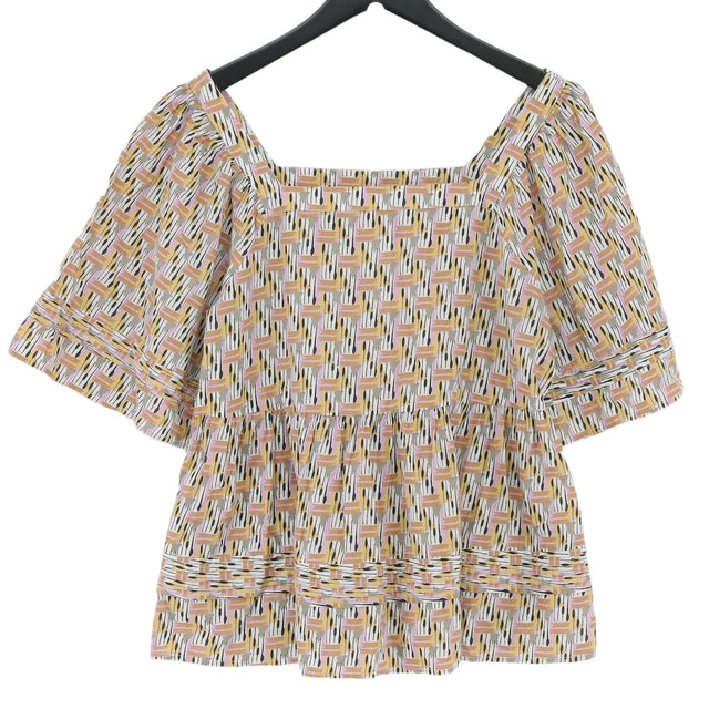 Next Women's Top UK 12 Multi Cotton with Other