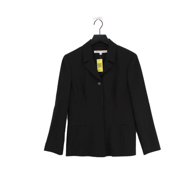 FWM (Fenn Wright Manson) Women's Blazer UK 12 Black Polyester with Wool