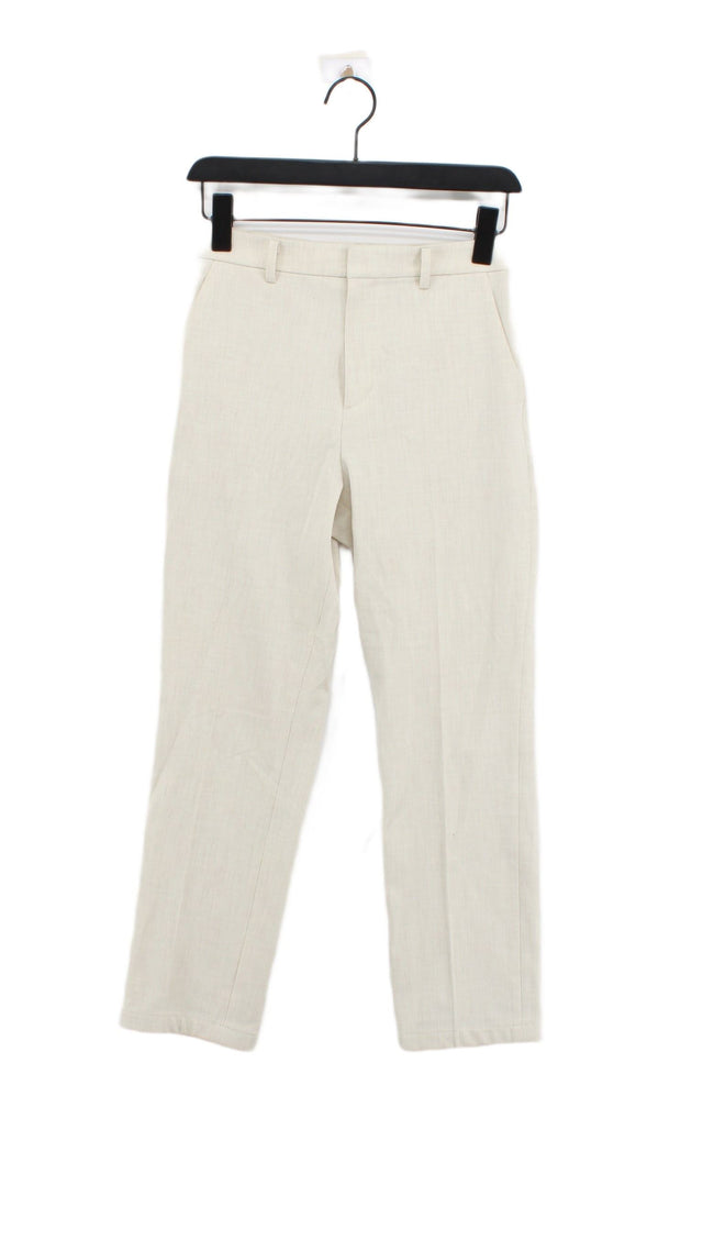 Uniqlo Women's Suit Trousers XS Cream Polyester with Elastane, Viscose
