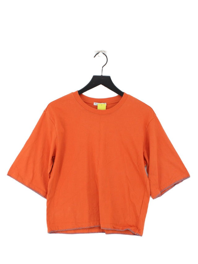 Jw Anderson X Uniqlo Women's Top S Orange 100% Cotton