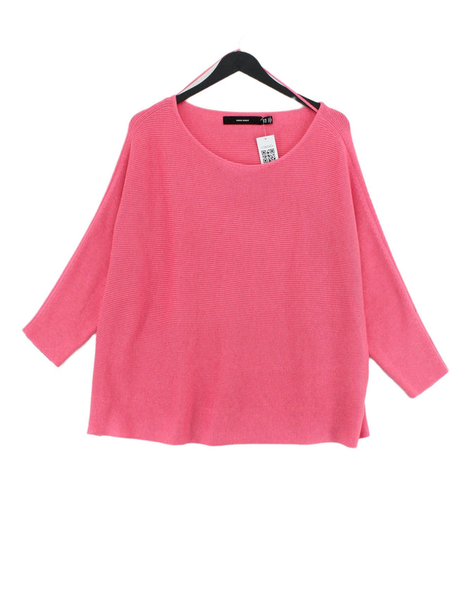 Vero Moda Women's Jumper XXL Pink Polyester with Viscose, Wool