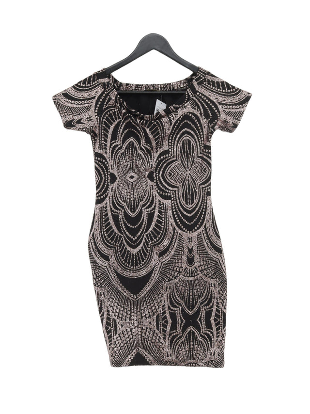 Diva Women's Midi Dress UK 10 Black Polyester with Elastane
