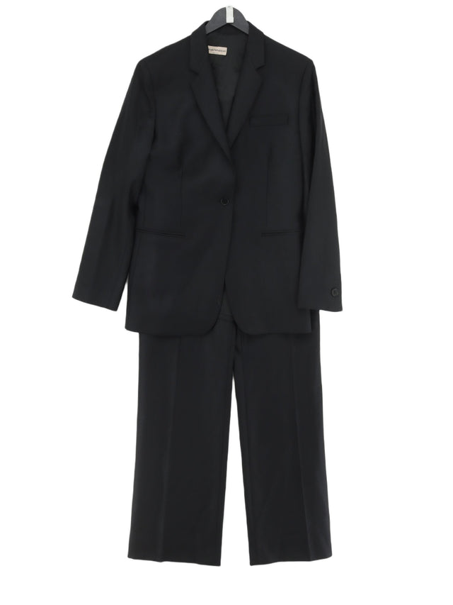 Emporio Armani Women's Two Piece Suit UK 16 Black Wool with Other