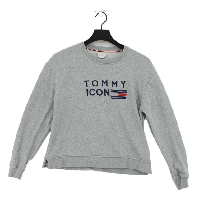 Tommy Jeans Women's Jumper S Grey Cotton with Polyester