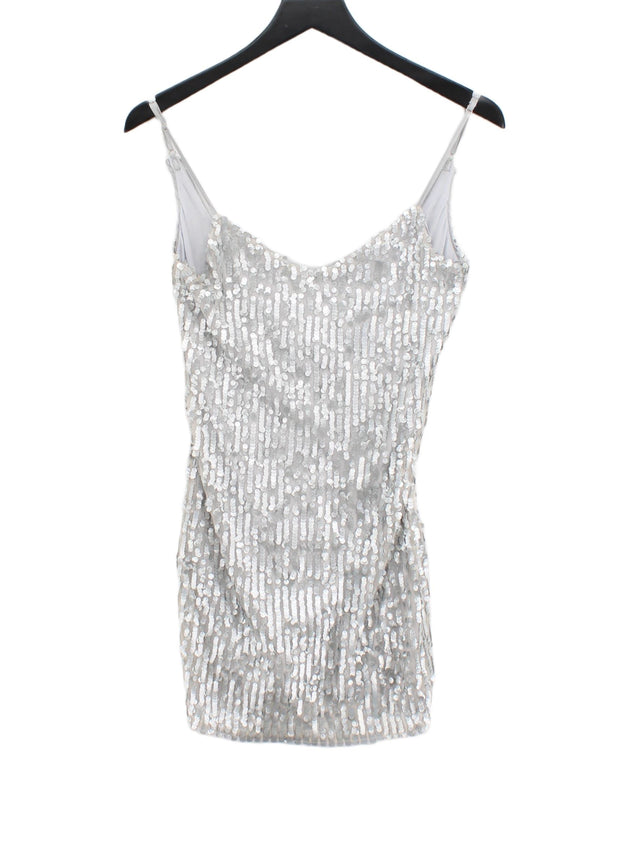 Superdry Women's Mini Dress UK 6 Grey Polyamide with Elastane, Viscose