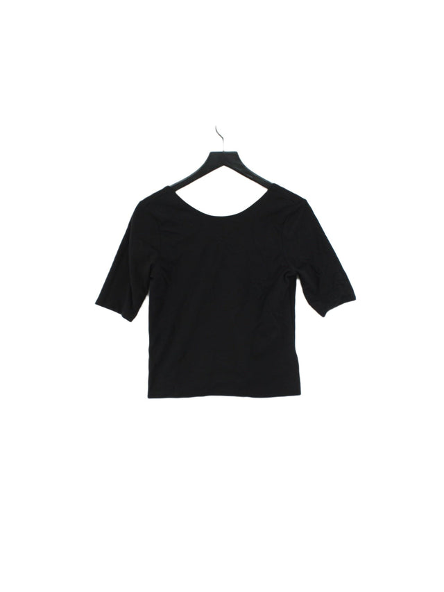 Whistles Women's T-Shirt UK 12 Black 100% Cotton