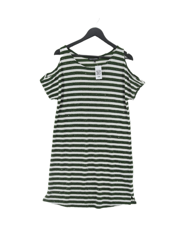 Next Women's Midi Dress UK 12 Green Polyester with Viscose