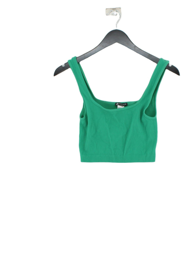 Zara Women's Top S Green Polyamide with Elastane