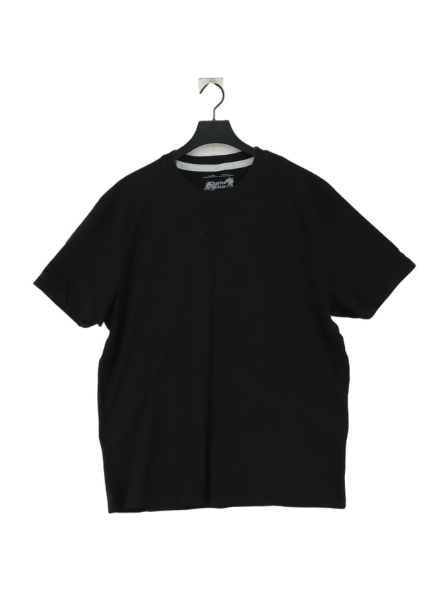 Charles Wilson Men's T-Shirt XL Black 100% Cotton