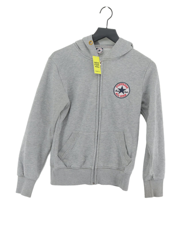 Converse Women's Hoodie L Grey 100% Cotton