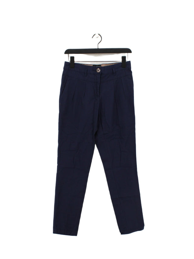 Next Women's Suit Trousers UK 8 Blue 100% Cotton
