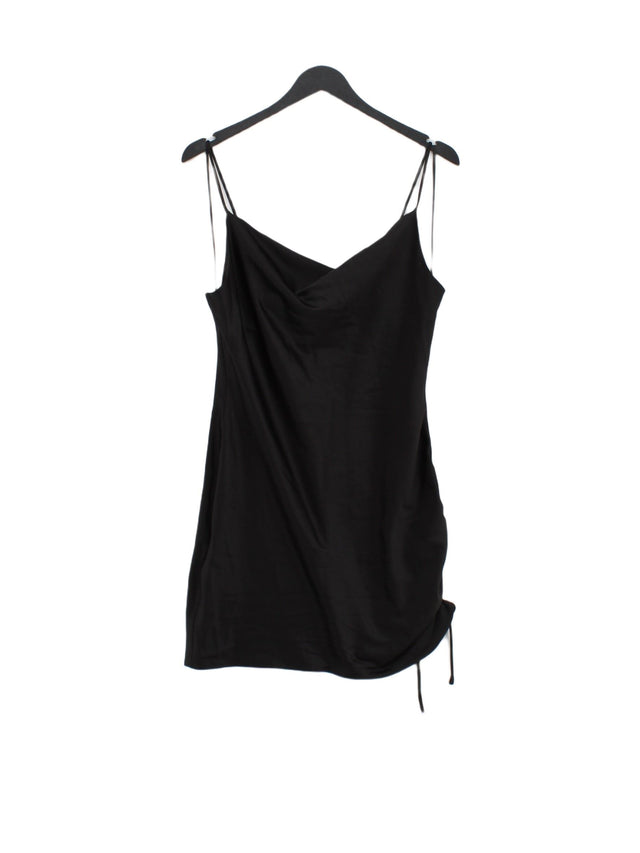 Topshop Women's Mini Dress UK 10 Black 100% Polyester
