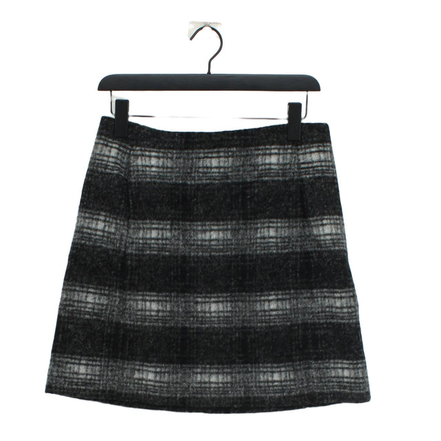 Uniqlo Women's Mini Skirt W 28 in Black Wool with Acrylic, Polyester