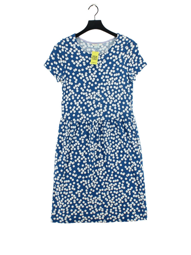 Boden Women's Midi Dress UK 10 Blue Lyocell Modal with Cotton