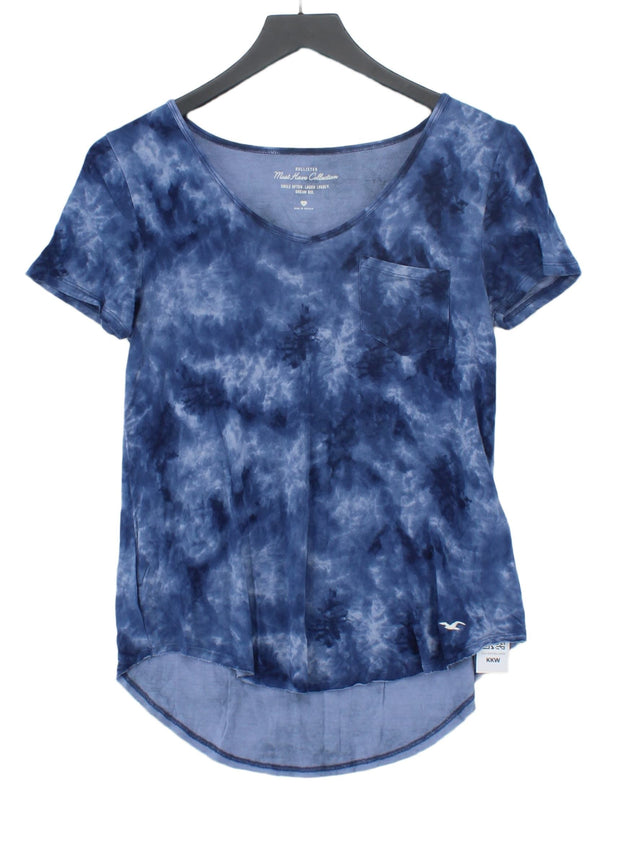 Hollister Women's T-Shirt S Blue Viscose with Elastane