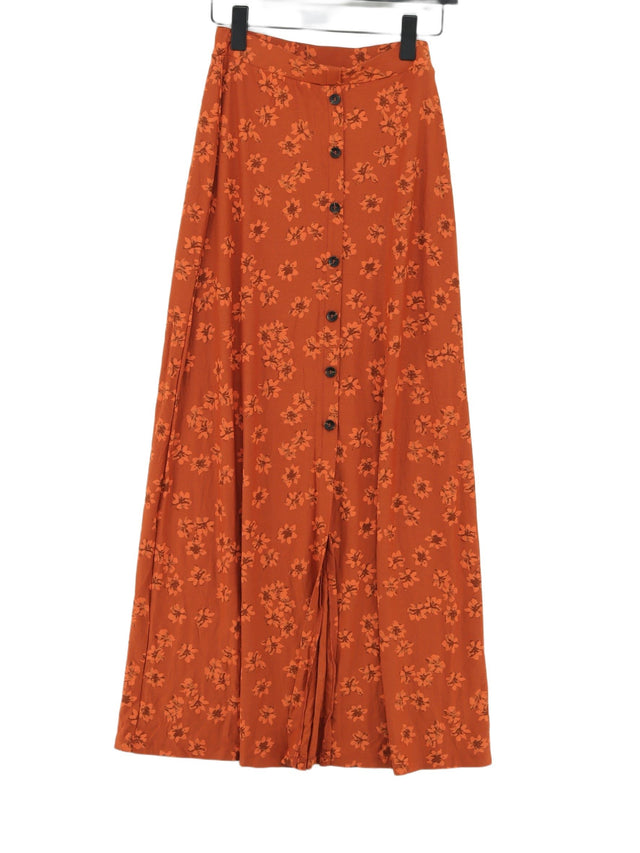 Next Women's Maxi Skirt UK 8 Brown Viscose with Elastane