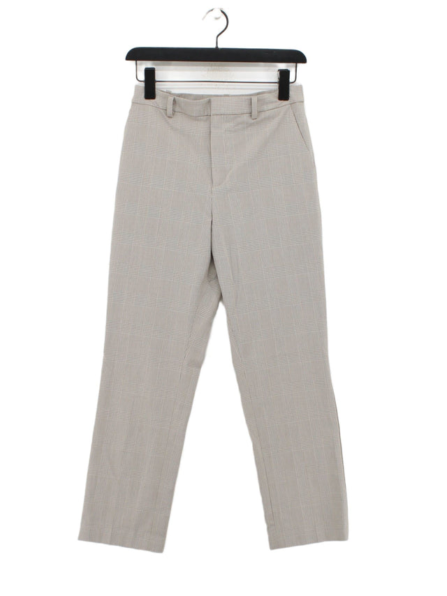 Uniqlo Women's Suit Trousers S Cream Polyester with Elastane, Viscose