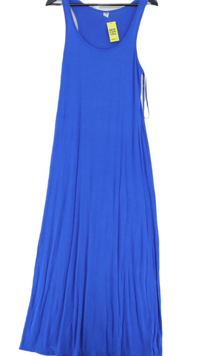 Old Navy Women's Maxi Dress M Blue Rayon with Spandex