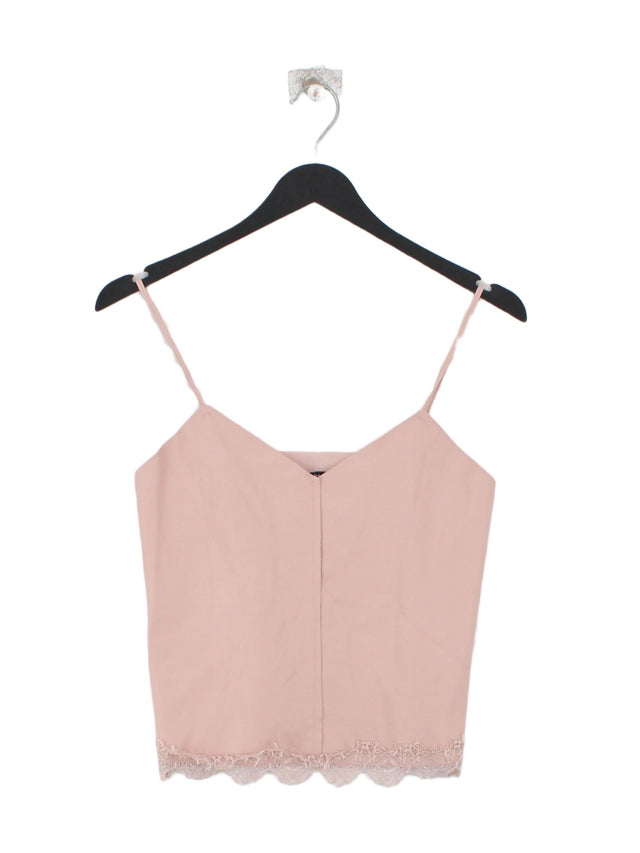 Bershka Women's Top XS Pink Other with Polyamide, Polyester