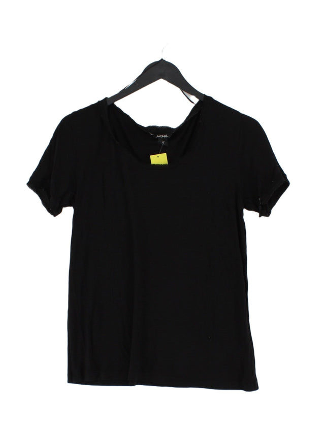 Monki Women's T-Shirt M Black 100% Viscose