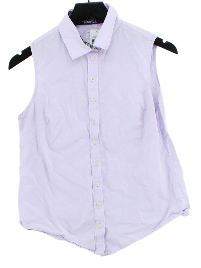 Gianni Feraud Women's Shirt UK 12 Purple 100% Cotton