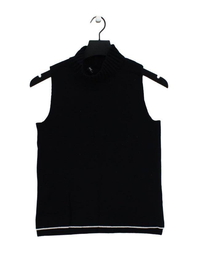 Zara Women's Jumper S Black Viscose with Polyester