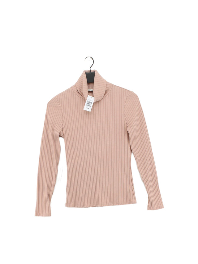 River Island Women's Jumper UK 12 Pink Polyester with Elastane