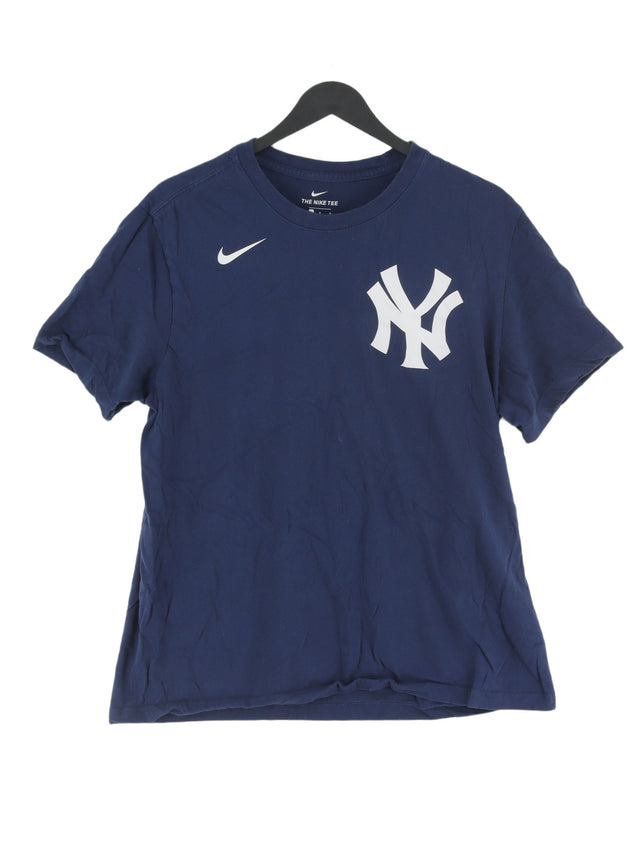 Nike Women's T-Shirt L Blue 100% Cotton