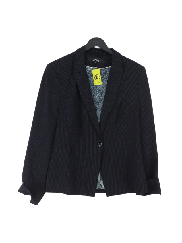 Next Women's Blazer UK 16 Blue Polyester with Viscose