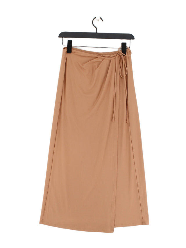 JDY Women's Midi Skirt M Tan Polyester with Elastane