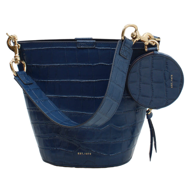 Jigsaw Women's Bag Blue Leather with Cotton