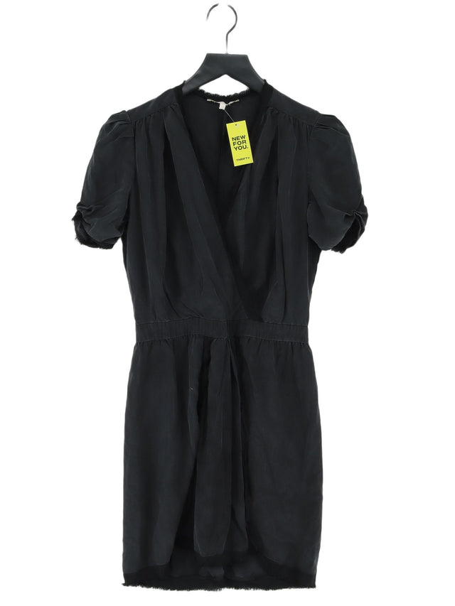 Maje Women's Midi Dress S Black 100% Silk