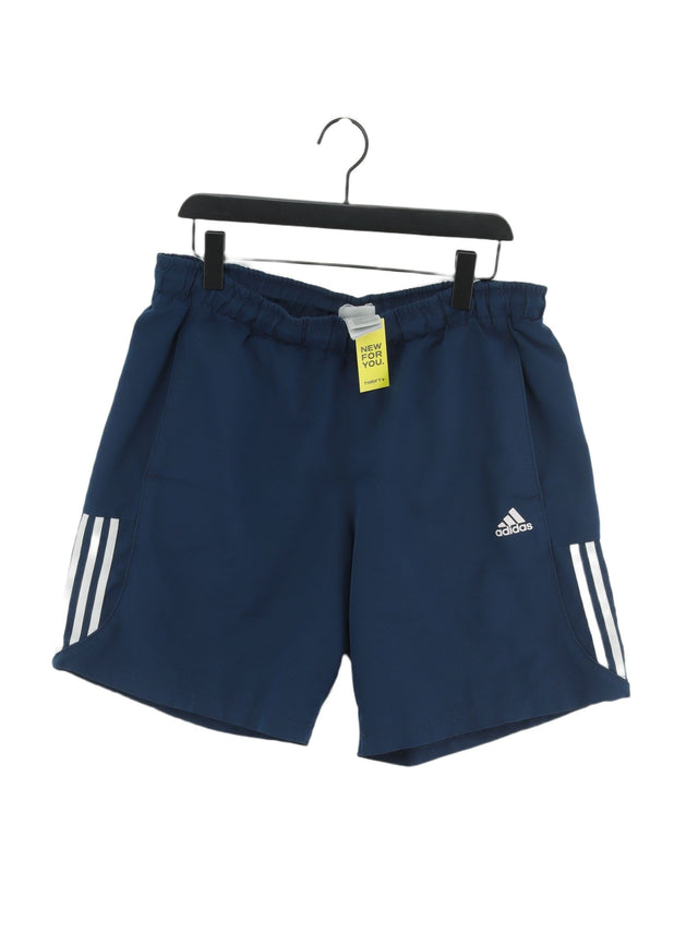 Adidas Men's Shorts L Blue 100% Polyester