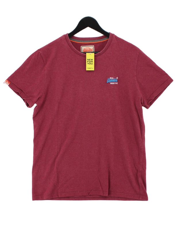 Superdry Men's T-Shirt XXL Red 100% Cotton