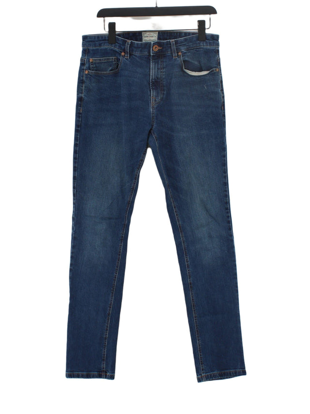 Next Men's Jeans W 32 in Blue Cotton with Elastane