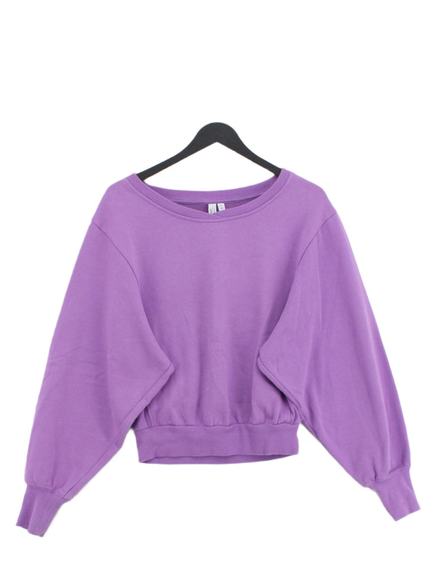 & Other Stories Women's Jumper UK 6 Purple Cotton with Polyester