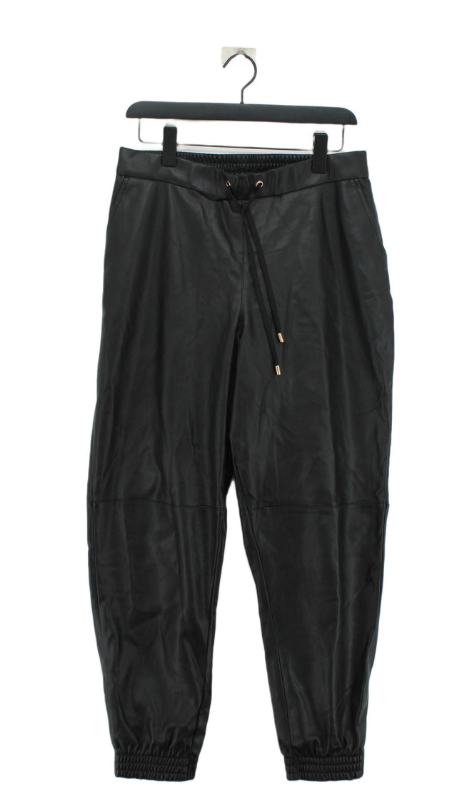 Mint Velvet Women's Trousers UK 14 Black Other with Polyester
