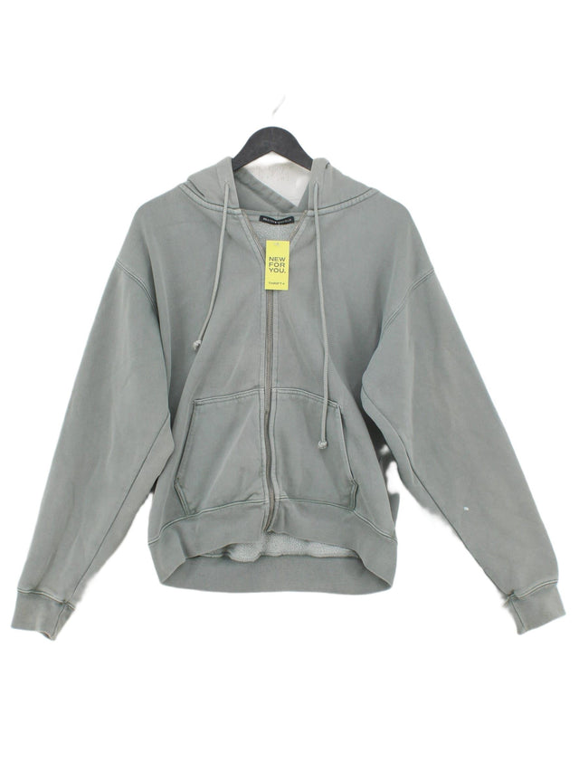 Brandy Melville Women's Hoodie M Grey Cotton with Polyester