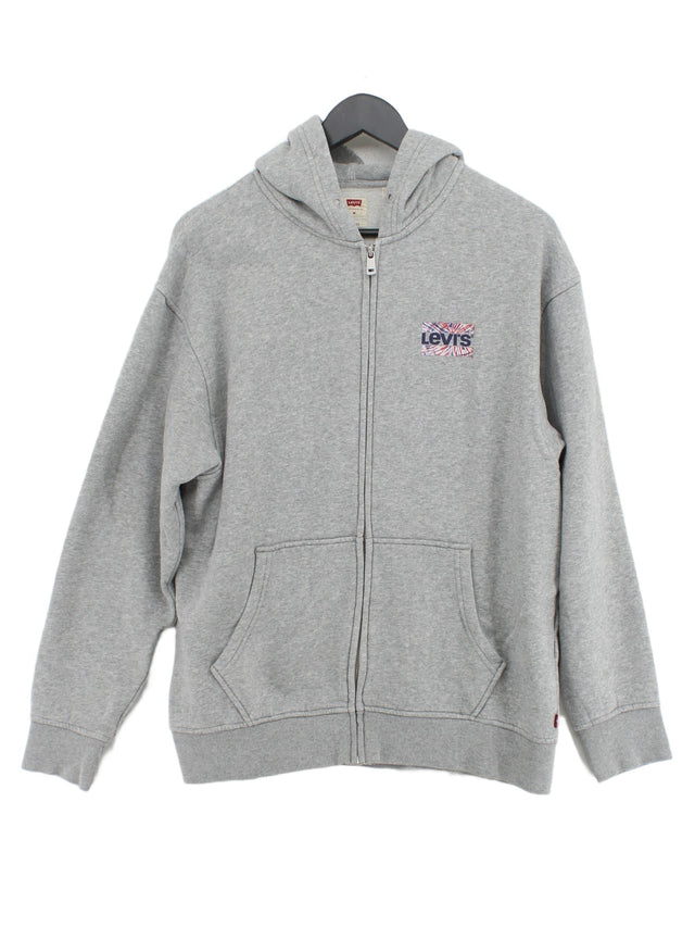 Levi’s Men's Hoodie M Grey Cotton with Polyester