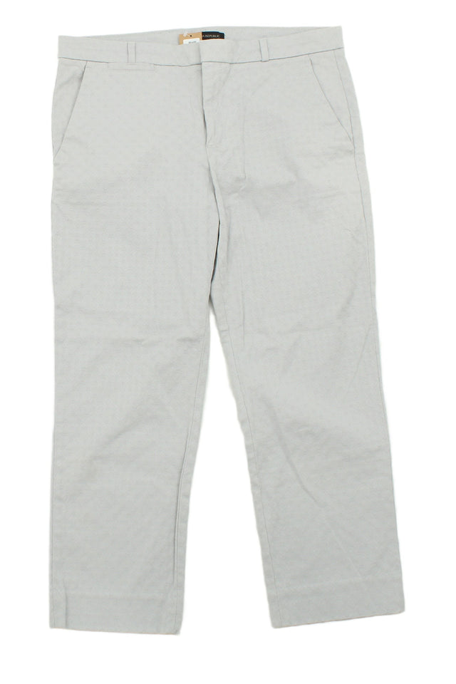 Banana Republic Women's Trousers UK 14 Grey Cotton with Spandex
