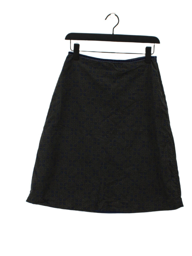 Seasalt Women's Midi Skirt UK 8 Blue Cotton with Polyester