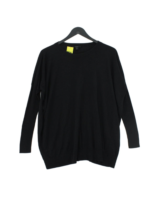 COS Women's Jumper S Black Viscose with Cotton