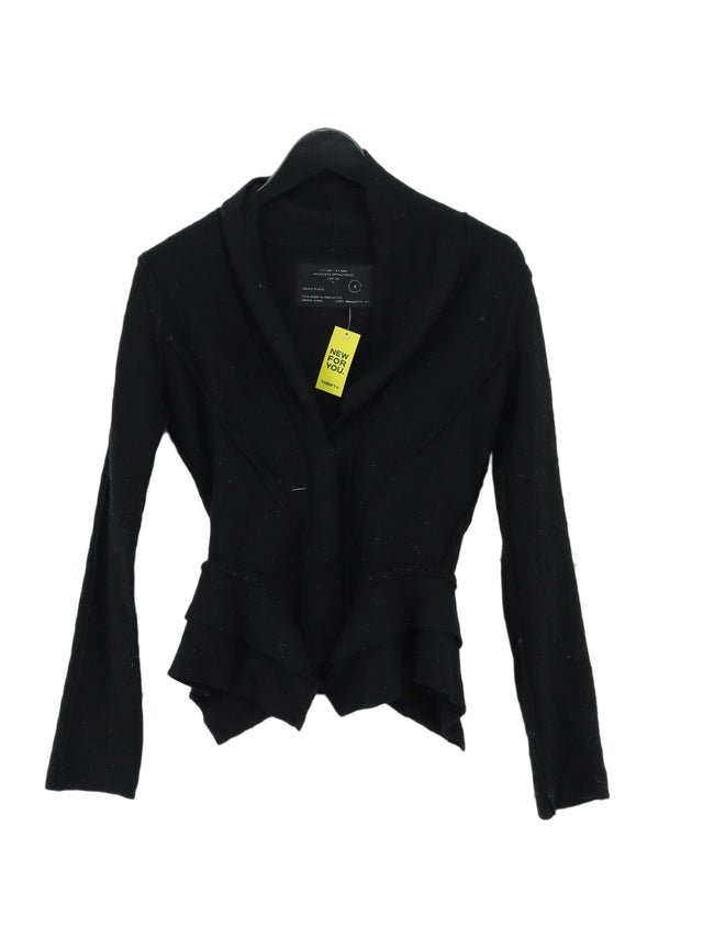 AllSaints Women's Cardigan UK 6 Black 100% Wool