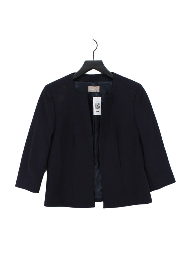 Planet Women's Blazer UK 10 Blue Cotton with Polyester