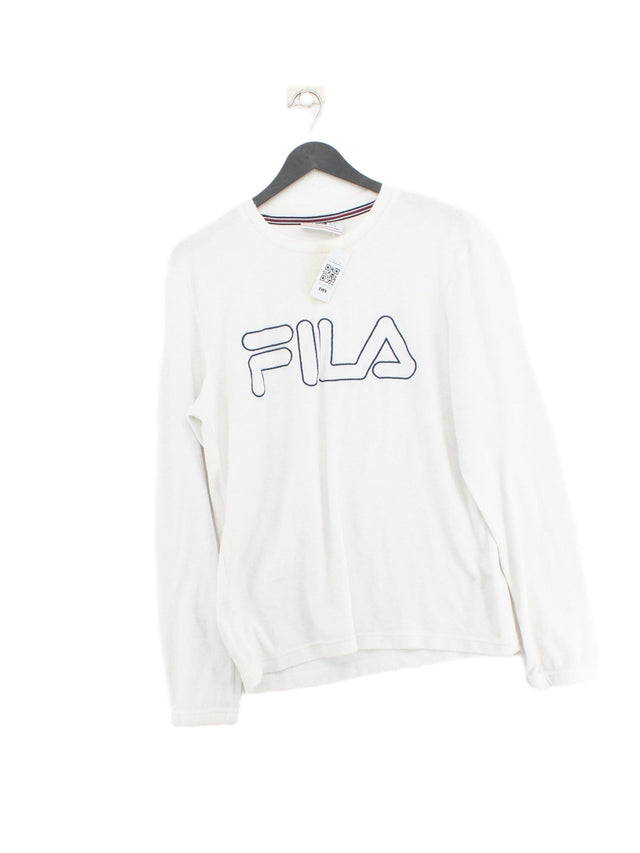 Fila Women's Jumper S White Cotton with Polyester