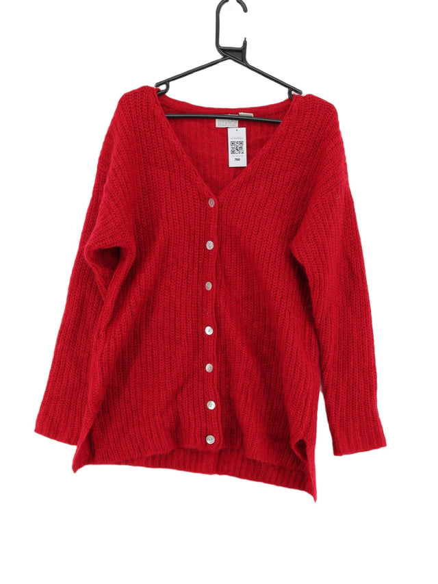 Vintage Moda International Women's Cardigan S Red Mohair with Acrylic